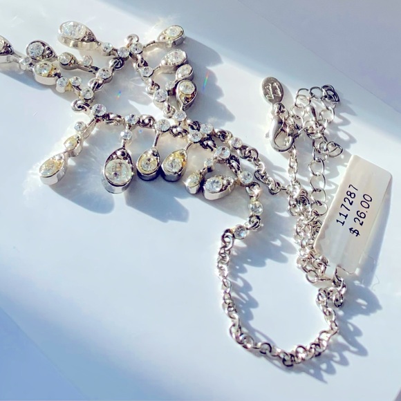 🦏 Rhinestone Dangle Necklace by Cookie Lee - Picture 3 of 9